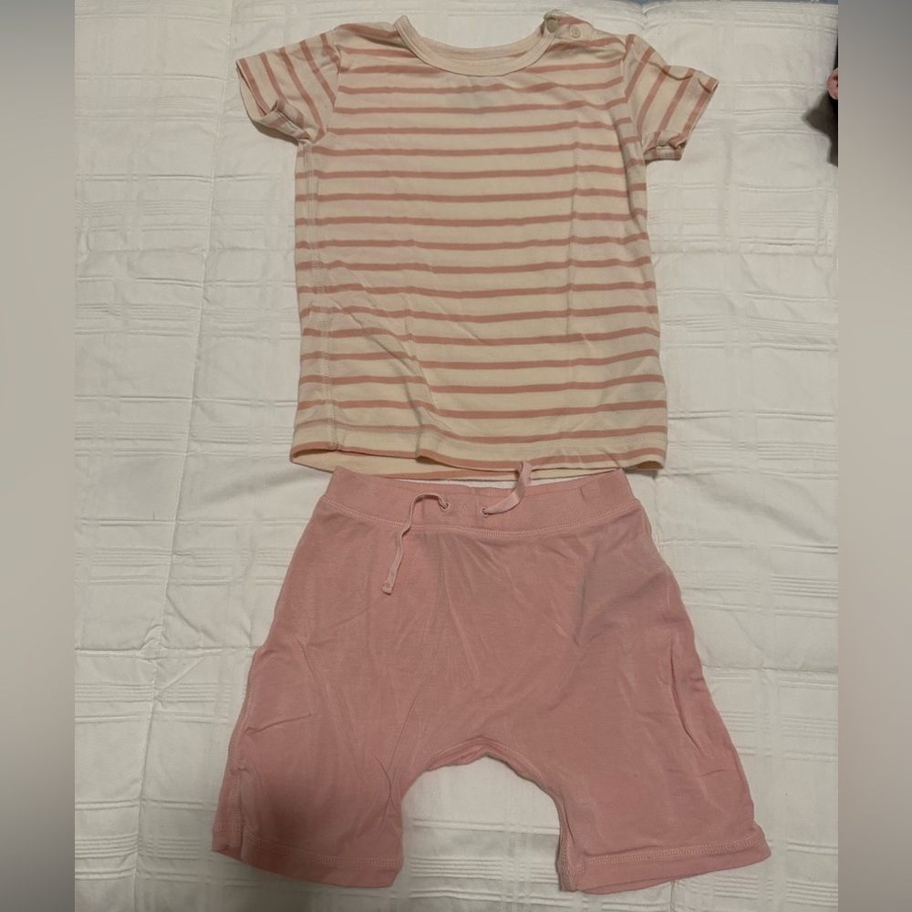 BOODY Baby Pink PJs 2 Piece Shorts Set